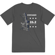 Men's Running Short Sleeve Performance Tee - Chicago Route