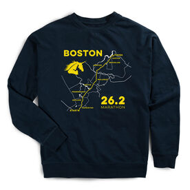 Running Raglan Crew Neck Sweatshirt - Boston Route