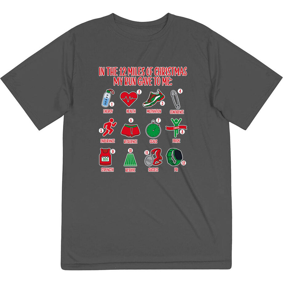 Men's Running Short Sleeve Performance Tee - The 12 Miles of Christmas