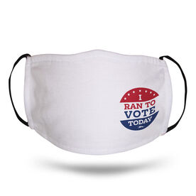 Running Face Mask - I Ran To Vote Today Circle