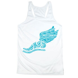 Women's Racerback Performance Tank Top - Winged Foot Inspirational Words