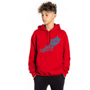 Cross Country Hooded Sweatshirt - Winged Foot Inspirational Words