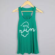 Flowy Racerback Tank Top - Santa Run Face