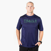 Men's Running Short Sleeve Performance Tee - Trails Over Treadmills