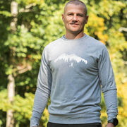 Running Raglan Crew Neck Pullover - Trail Runner in the Mountains