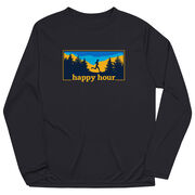 Men's Running Long Sleeve Performance Tee - Happy Hour Runner