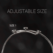 Sterling Silver Adjustable Bangle Bracelet - Cyclist