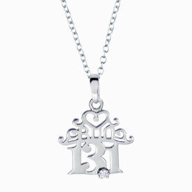 Sterling Silver Tiara 13.1 Half Marathon Necklace