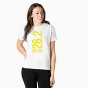 Running Short Sleeve T-Shirt - Boston 26.2 Vertical