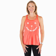 Flowy Racerback Tank Top - Run and Be Happy