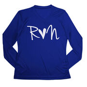 Women's Long Sleeve Tech Tee - Run Heart