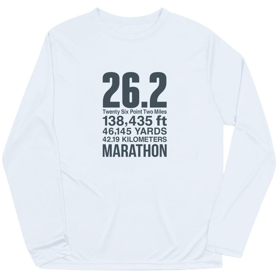 Men's Running Long Sleeve Performance Tee - 26.2 Math Miles