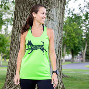 Women's Racerback Performance Tank Top - I'd Rather Be Running with My Dog