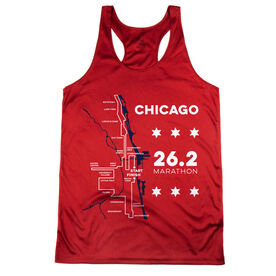 Women's Racerback Performance Tank Top - Chicago Route