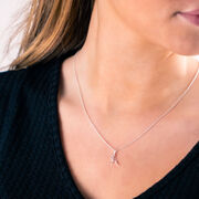 Sterling Silver Mini Stick Figure Runner Necklace