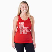 Women's Racerback Performance Tank Top - Then I Teach The Kids