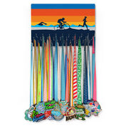 Running Large Hooked on Medals Hanger - Triathlon