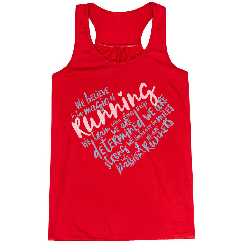 Flowy Racerback Tank Top - Live Love Run Heart