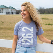 Running Short Sleeve Crop Tee - 26.2 Marathon Vertical