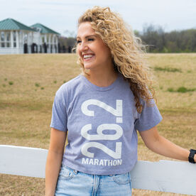 Running Short Sleeve Crop Tee - 26.2 Marathon Vertical