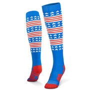 Woven Knee-High Socks - USA Stars & Stripes