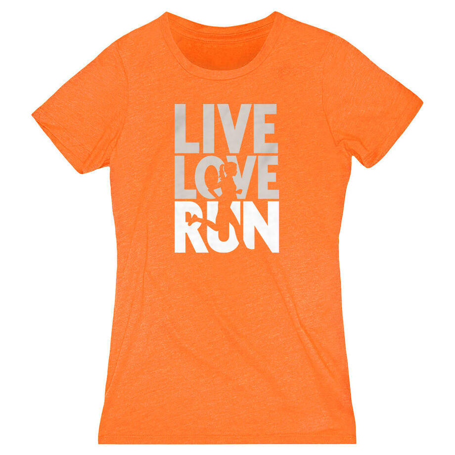 Women's Everyday Runners Tee - Live Love Run Silhouette