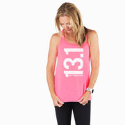 Flowy Racerback Tank Top - 13.1 Half Marathon Vertical