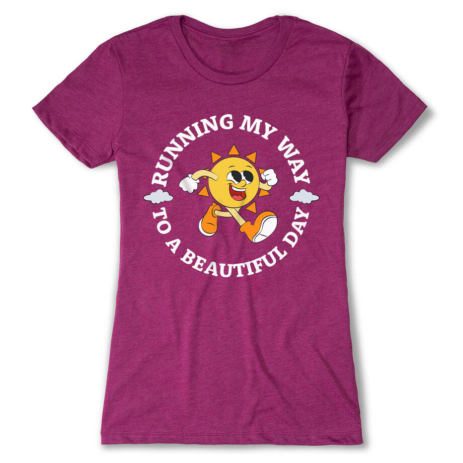 Women's Everyday Runners Tee - Running My Way to a Beautiful Day