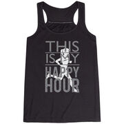 Flowy Racerback Tank Top - This Is My Happy Hour