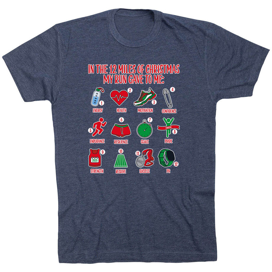 Running Short Sleeve T-Shirt - The 12 Miles of Christmas