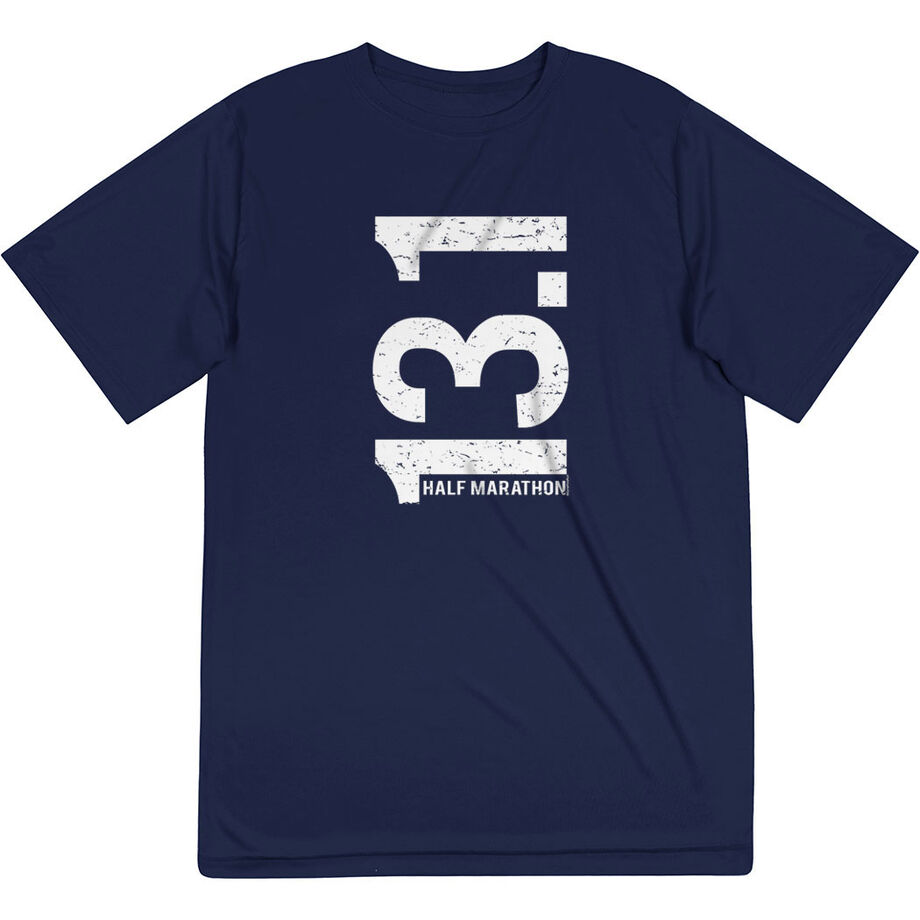 Men's Running Short Sleeve Tech Tee - 13.1 Half Marathon Vertical
