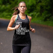 Women's Racerback Performance Tank Top - Then I Teach The Kids