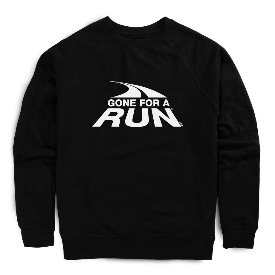 Running Raglan Crew Neck Pullover - Gone For a Run White Logo