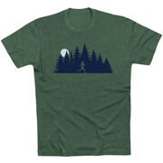 Running Short Sleeve T-Shirt - Moonlit Run [Adult Medium/Forest Green] - SS