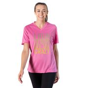 Women's Short Sleeve Tech Tee - I Run To Burn Off The Crazy