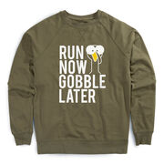 Running Raglan Crew Neck Pullover - Run Now Gobble Later (Bold)