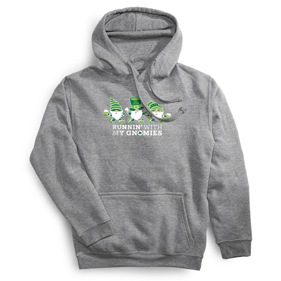 Statement Fleece Hoodie - Runnin' With My Gnomies - Lucky
