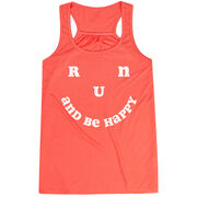 Flowy Racerback Tank Top - Run and Be Happy