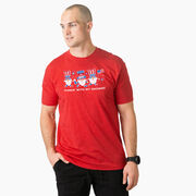 Running Short Sleeve T-Shirt - Runnin' With My Patriotic Gnomies
