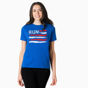 Running Short Sleeve T-Shirt - Run For The Red White and Blue