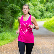 Women's Racerback Performance Tank Top - Run With Love