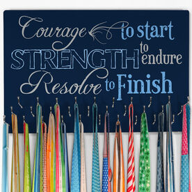 Running Large Hooked on Medals Hanger - Courage To Start