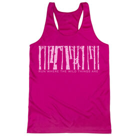 Women's Racerback Performance Tank Top - Run Where The Wild Things Are