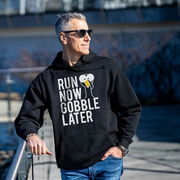 Statement Fleece Hoodie -  Run Now Gobble Later (Bold)