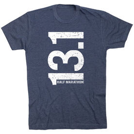 Running Short Sleeve T-Shirt - 13.1 Half Marathon Vertical 