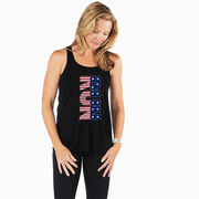 Flowy Racerback Tank Top - Patriotic Run