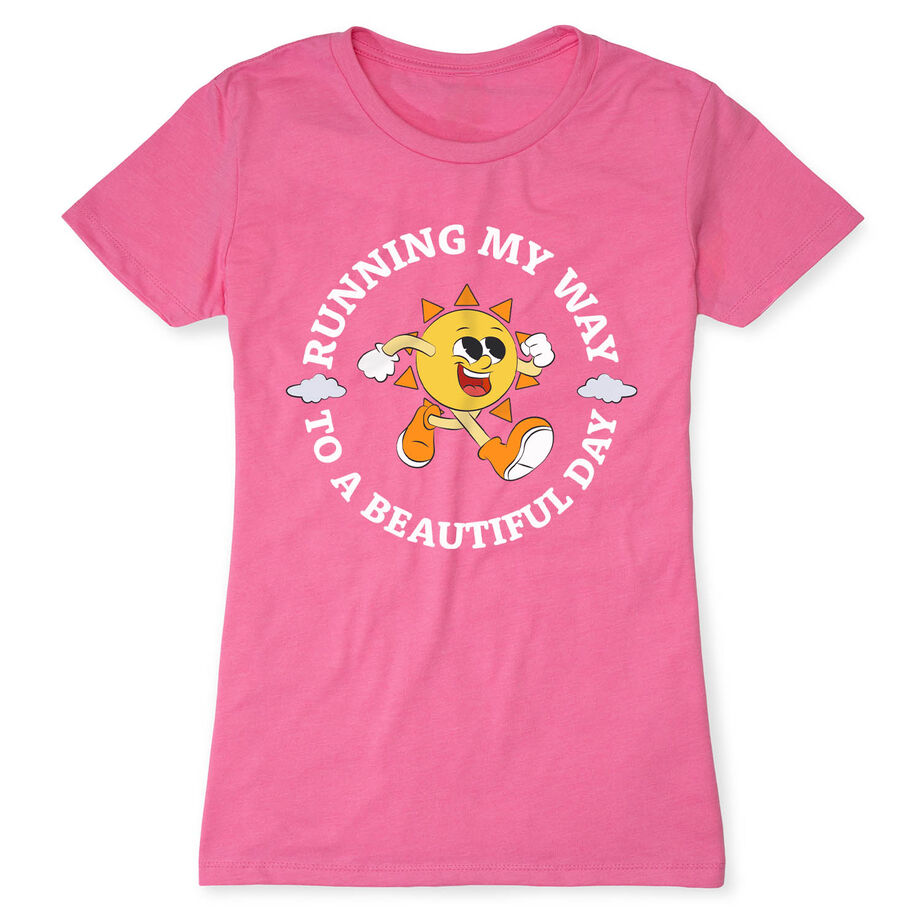 Women's Everyday Runners Tee - Running My Way to a Beautiful Day