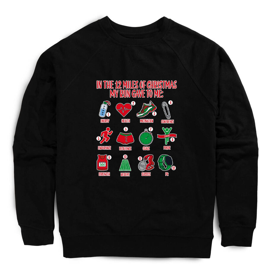 Running Raglan Crew Neck Sweatshirt - The 12 Miles of Christmas