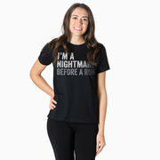 Running Short Sleeve T-Shirt - I'm A Nightmare Before A Run&reg; Bold