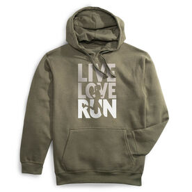 Statement Fleece Hoodie -  Live Love Run Silhouette